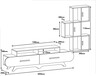 TV jedinica, Flora S - Walnut, White