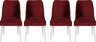 Set stolica (4 komada), Bordo crvena Bijela boja, Nova 782