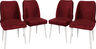 Set stolica (4 komada), Bordo crvena Bijela boja, Nova 782