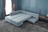 Kutna garnitura na razvlačenje, Svijetlo plava, Manama Corner Sofa Bed Left - Light Blue