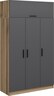 Garderoba, Minar 3 Kapak 2 Çekmece 235 - Anthracite, Dore
