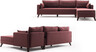 Kutna garnitura, Bordo crvena, Bella Corner Sofa Right 1 - Claret Red
