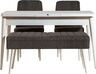 Set stola i stolica (4 komada), Vina 1053 - 3 - Anthracite, White