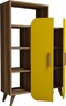 Polica za knjige, Form - Walnut, Yellow