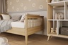 Drveni dječji krevet Emilia - svijetlo drvo (nelakirano) - 160x80 cm
