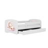 Drveni dječji krevet SNOVI s ladicom - 160x80 cm bijeli