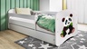 Drveni dječji krevet PANDA 2 s ladicom - 160x80 cm bijeli