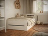 Drveni dječji krevet Emil s ladicom - bijeli - 160x80 cm