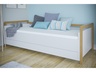 Drveni dječji krevet Victor s ladicom - bijeli - drvo - 180x80 cm - spužvasti PE madrac