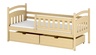 Drveni dječji krevet Terry s ladicom - svijetlo drvo - 200x90 cm