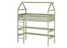 Drveni dječji povišeni krevet Otylia - olive - 180x80 cm