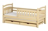 Drveni dječji krevet Galaxy s dodatnim krevetom i ladicom - svijetlo drvo - 190x90 cm