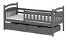 Drveni dječji krevet Terry s ladicom - grafit - 200x90 cm