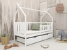 Drveni dječji krevet Simba s ladicom - bijeli - 180x80 cm