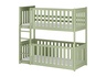 Drveni dječji krevet na kat Konrad - olive - 190x90 cm