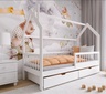 Drveni dječji krevet Oskar s ladicom - bijeli - 200x90 cm