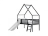 Drveni dječji povišeni krevet Angel - grafit - 180x80 cm