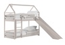 Drveni dječji krevet na kat Play s toboganom - kašmir - 200x90