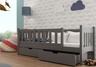 Drveni dječji krevet Gucio s ladicom - grafit - 200x90 cm
