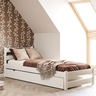 Drveni dječji krevet Zefir - bijeli - 190x80 cm - Dodatni krevet