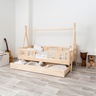 Drveni dječji krevet Luna Tipi - svijetlo drvo - 200x90 cm - S ladicom