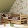 Drveni dječji krevet Karo Z - svijetlo drvo - 200x90 cm - Bez ladice