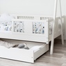 Drveni dječji krevet Luna Tipi - bijeli - 180x90 cm - S ladicom