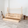 Drveni dječji krevet Luna Tipi - svijetlo drvo - 180x90 cm - Dodatni krevet