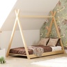 Drveni dječji krevet Tipi - svijetlo drvo - 160x80 cm