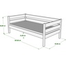 Drveni dječji krevet Karo Z - sivi - 180x80 cm - Bez ladice