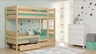 Drveni dječji krevet na kat Gagatek Lux - svijetlo drvo - 190x90 cm - Bez ladice