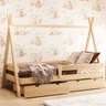 Drveni dječji krevet Tipi Plus - svijetlo drvo - 160x80 cm