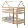 Drveni dječji krevet na kat Domek - svijetlo drvo - 200x90 cm - Bez ladice