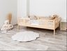 Drveni dječji krevet Luna 20 - svijetlo drvo - 160x80 cm - Bez ladice