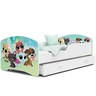 Drveni dječji krevet Tomi s ladicom - KUĆNI LJUBIMCI - 160x80 cm bijeli - 8 cm PE madrac