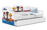 Drveni dječji krevet Neli s ladicom - PAW PATROL - 160x80 cm bijeli - 8 cm PE madrac