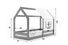 Drveni dječji krevet House s prozorom - 160x80 cm - grafit