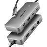 Axagon HMC-CUB83X2 USB Hub, HDMI, DP, 2xUSB-A, 1xUSB-C, 0.15m, siva
