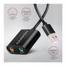 Axagon ADA-12 audio adapter, USB-A na 3.5mm stereo jack, 0.15m, crna