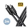 Axagon BUCM32-CM20AB kabel, USB-C, 20Gbps, 2m, crna