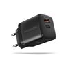 Axagon ACU-PQ30 zidni punjač, USB-C+USB-A, 30W, crni