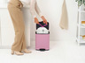 Brabantia Bo kanta s pedalom, 12 l, roza