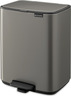 Brabantia Bo kanta s pedalom, 12 l, platina
