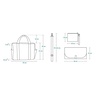 Lionelo torba za mame Ida, Grey Concrete
