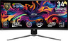 MSI 34" gaming monitor MPG 341CQPX, UWQHD, 240Hz, OLED, zakrivljeni