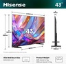 Hisense 43" Hi-QLED Smart TV 43E7S, 4K Ultra HD, VIDAA Smart, 60Hz Game Mode Plus