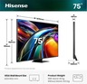 Hisense 75" RGB MiniLED TV 75UR9S, 4K Ultra HD, VIDAA OS, Hi-View AI Engine RGB, 180Hz Game Mode