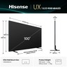 Hisense 100" UXQ MiniLED TV 100UXQ, 4K Ultra HD, VIDAA Smart, Hi-View AI Engine X, 165Hz Game Mode Ultra