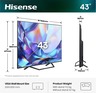 Hisense 43" Hi-QLED Smart TV 43A7S, 4K Ultra HD, VIDAA Smart, 60Hz Game Mode Plus
