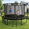 Trampolin LINE 252 cm - crni - zeleni